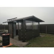 Мягкие окна из черного ПВХ.