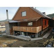 Навес для дома из профильной трубы и поликарбоната